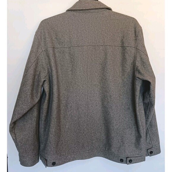 Chaps Men's Size L Wool Blend Gray Lined Full Zip Waistline Style Jacket/Coat - Picture 3 of 11